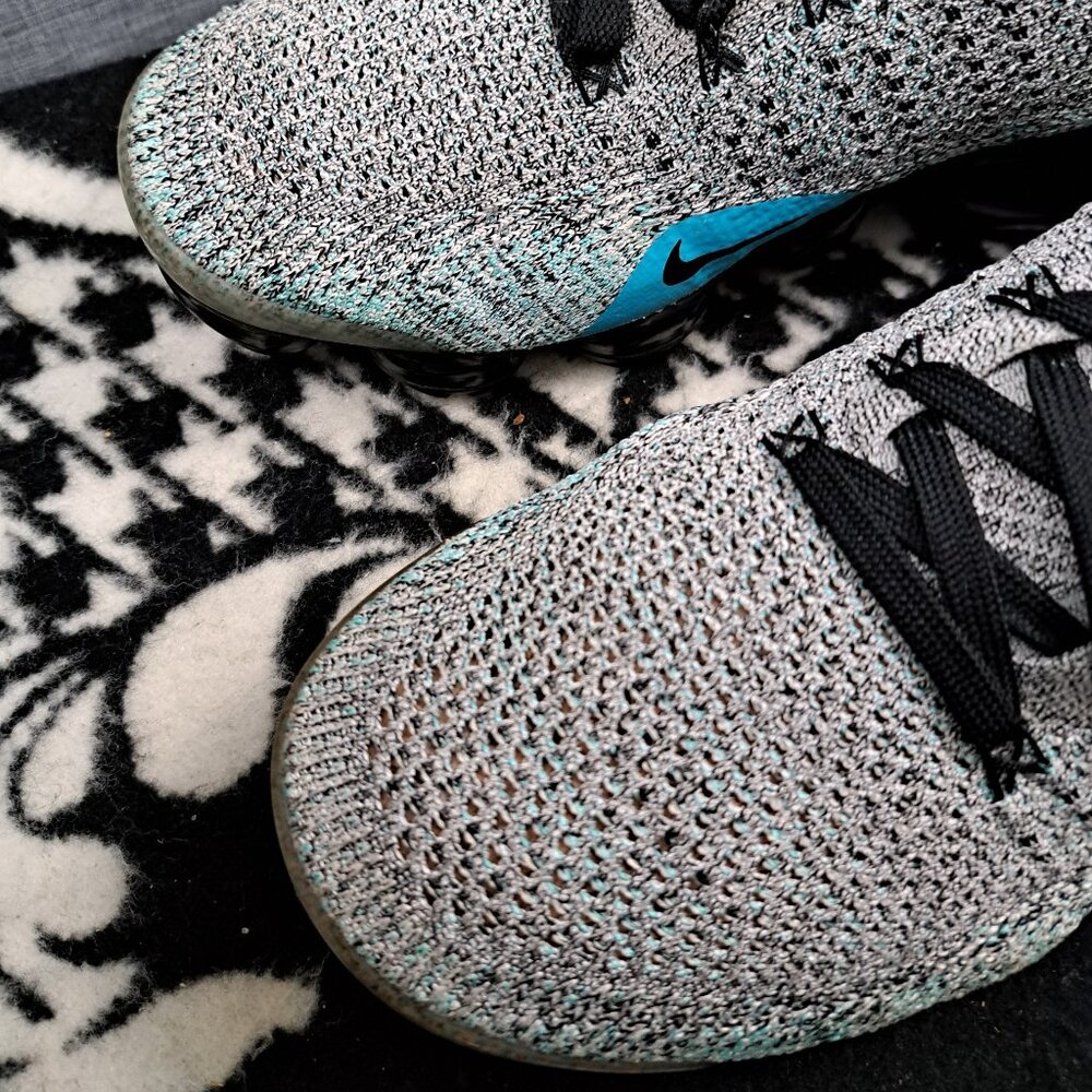 %Size 10 Men Nike Air VaporMax Flyknit 2 Dusty Cactus Blue Sneakers / A 19 - Picture 9 of 13
